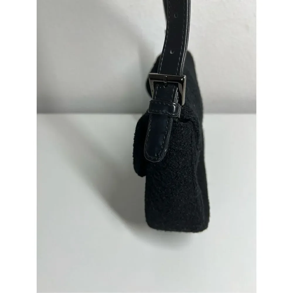 BECHAMEL BAGUETTE CLOTH HANDBAG Hobo Black